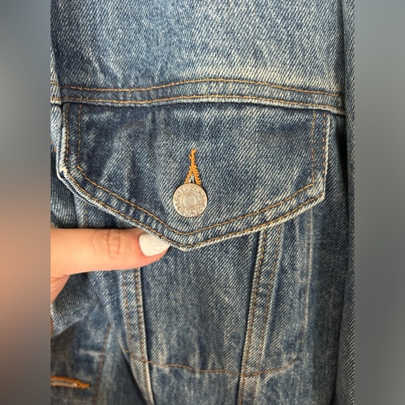 VINTAGE 90s NOS Captain Morgan Denim Jean Jacket Tyca Liquor Promo Large - Picture 9 of 10